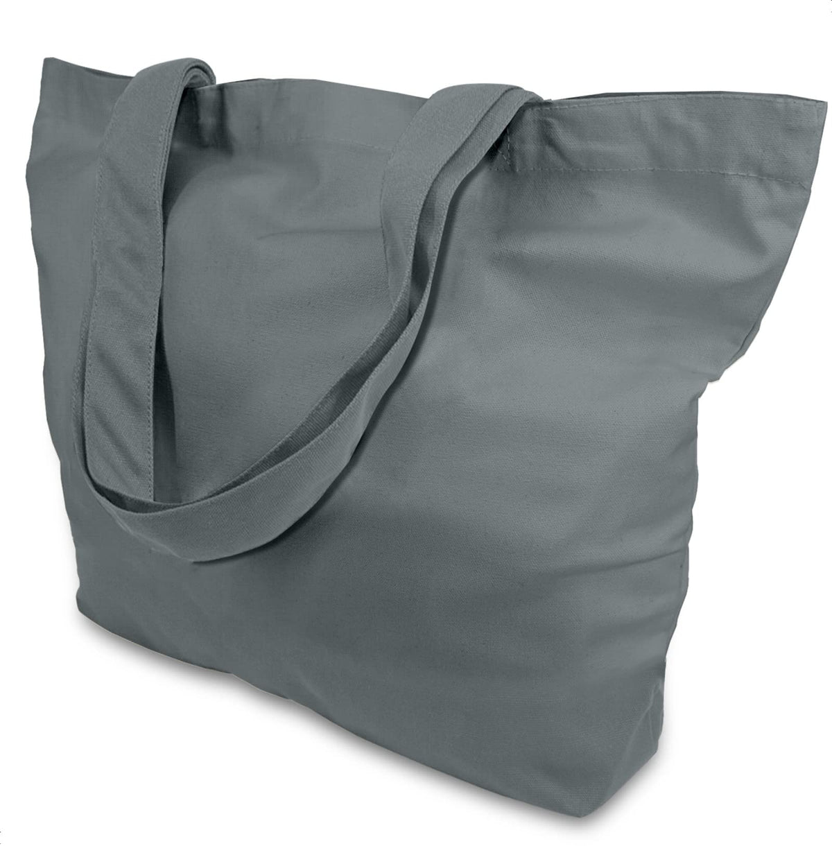 TOPDesign 3-Pack Super Strong Large 12oz Cotton Canvas Tote Bags, Reusable Grocery Shopping Cloth Bags, Fashionable Two-Tone Totes for Crafts, DIY Your Creative Designs