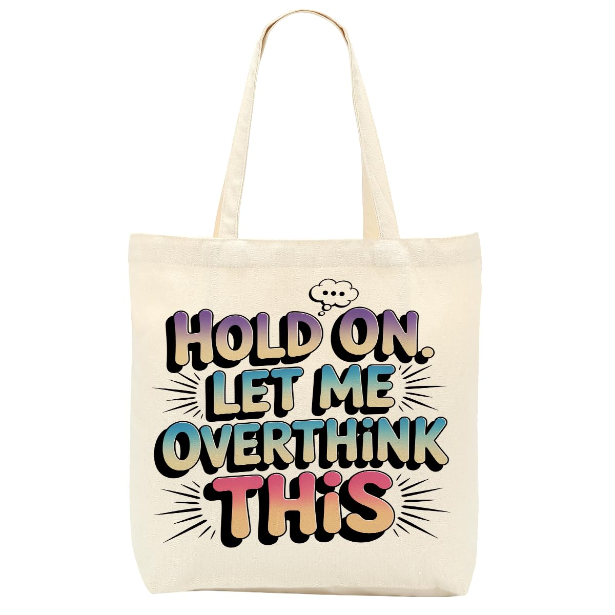 Sarcastic Canvas Tote Bag Funny Minimalist Humor Gift for Women Sister Birthday Christmas Weekender Beach Bag