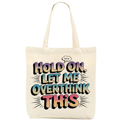 Sarcastic Canvas Tote Bag Funny Minimalist Humor Gift for Women Sister Birthday Christmas Weekender Beach Bag