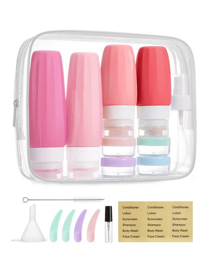 BAGSMART TSA Approved Toiletry Bag, 2 Pack Clear Makeup Cosmetic Bag Organizer, Quart Size Travel Bag for Toiletries, Carry-on Travel Accessories Essentials, Black-2pcs
