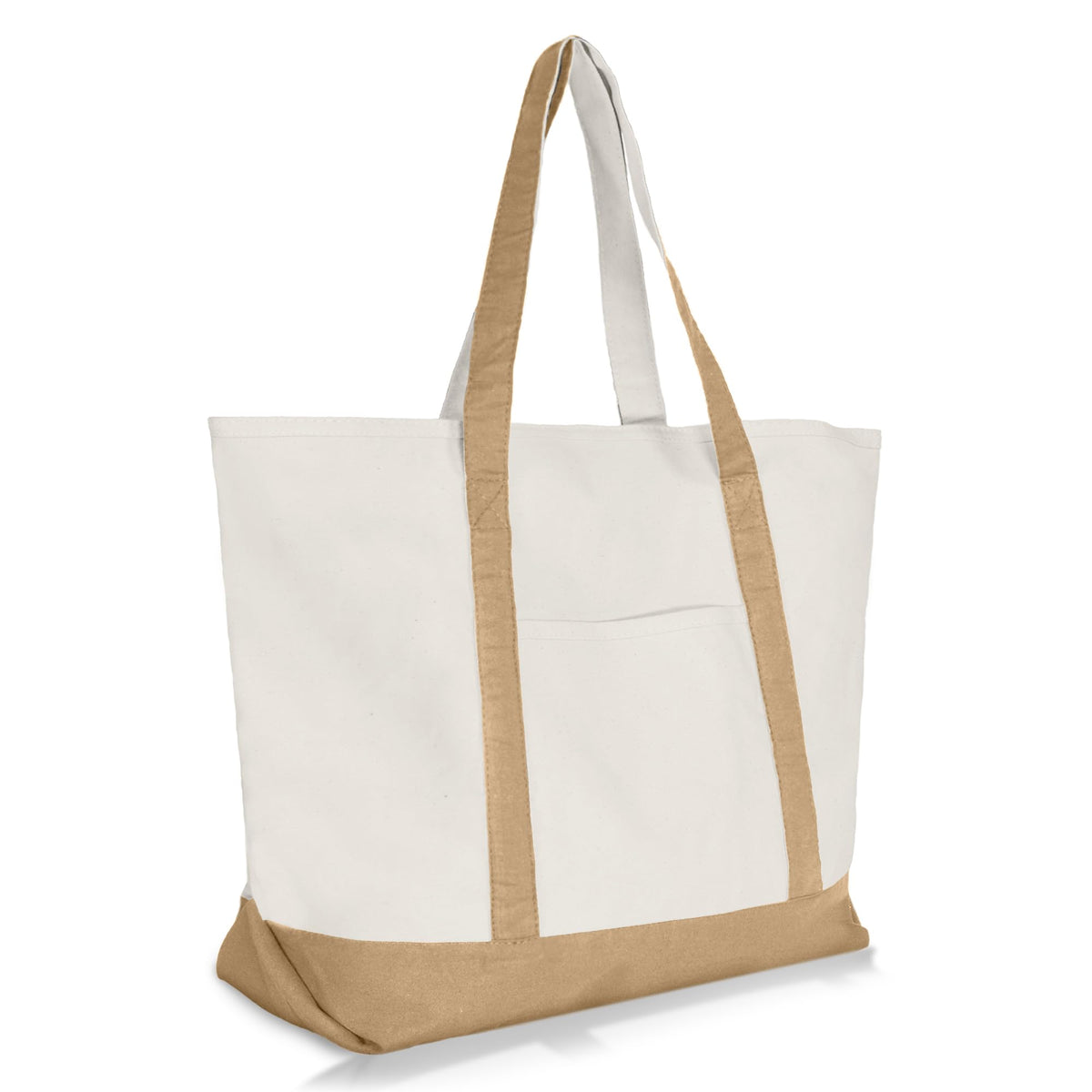 22" Heavy Duty Cotton Canvas Tote Bag (Zippered)