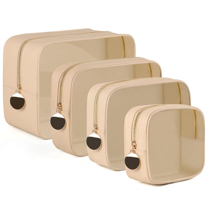 YOPCDJ 5PCS Diaper Bag Organizer Pouch Set, TSA Approved Toiletry Bag，Clear Waterproof TPU Makeup Bag Set Travel Organizer Bags for Women and Kids