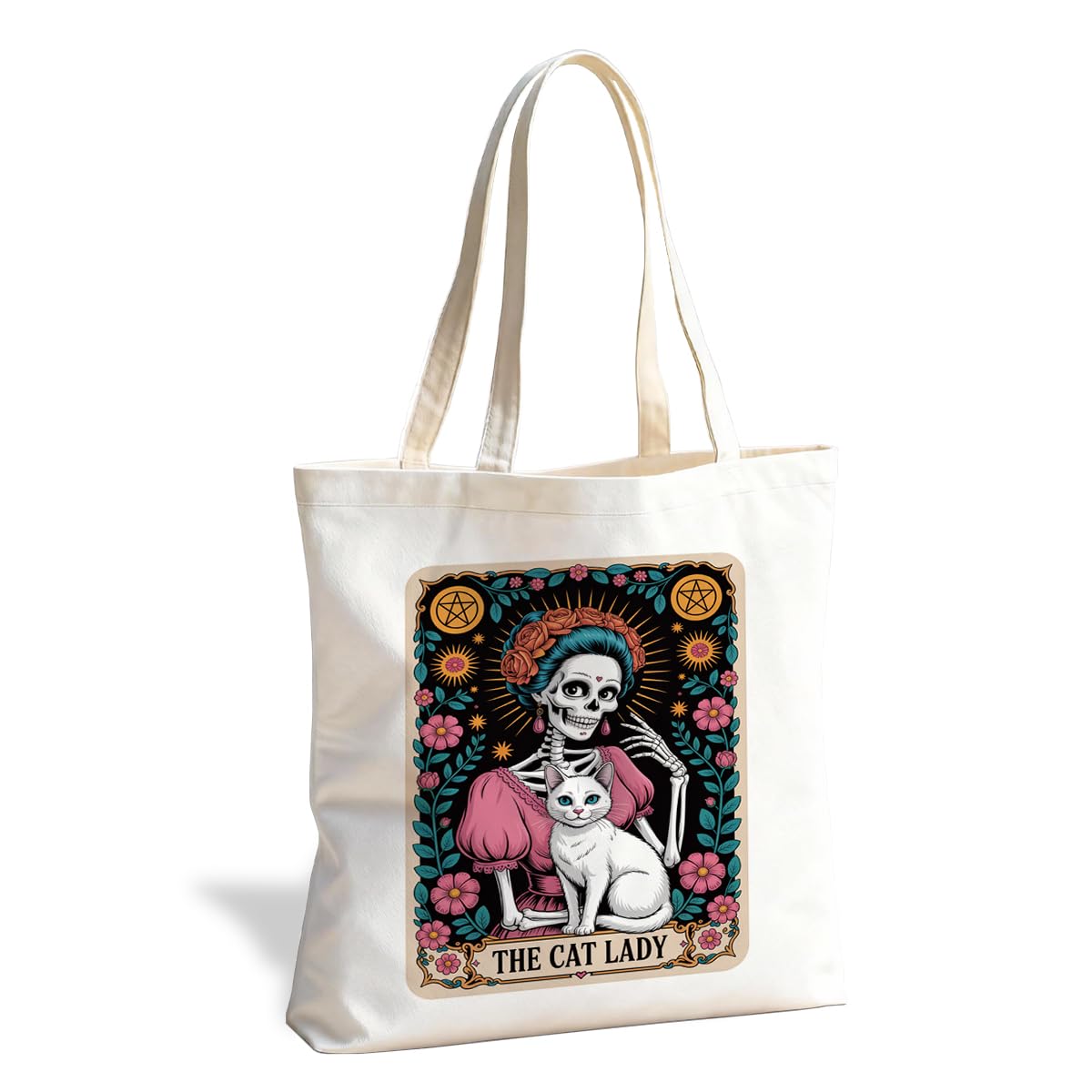 Funny Graphic Tote Bag, Reusable Canvas Shoulder Bag for Shopping Work