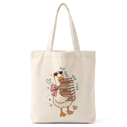 Cute Canvas Tote Bag for Women, Aesthetic Reusable Shoulder Bag, Graphic Reusable Grocery Tote Bag for Shopping, Work