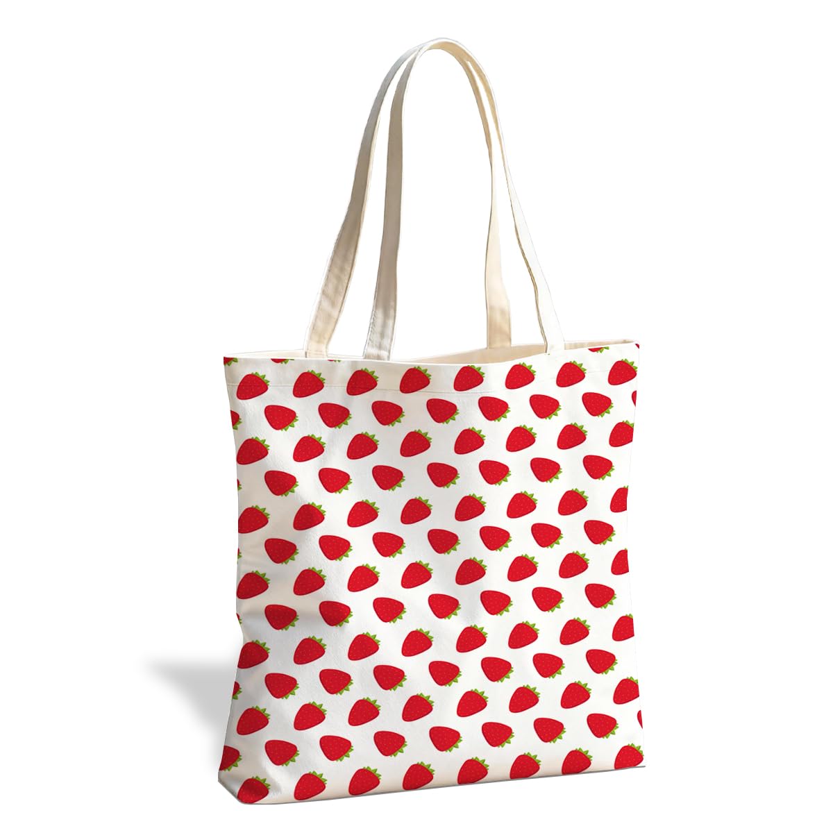 Fruit Canvas Tote Bag, Reusable Cute Shoulder Bag for Shopping Travel
