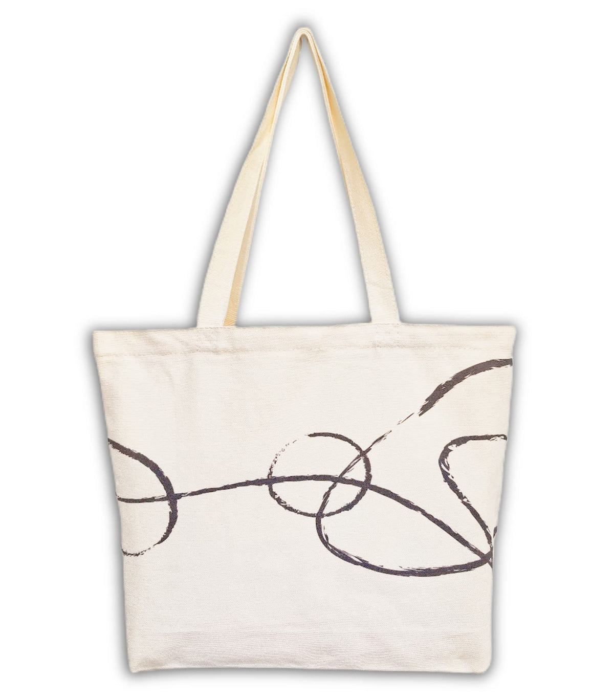 Canvas Tote Bag, Pockets, Zipper, Durable, Lightweight, Cotton Shopping Cloth Bag, Gifts