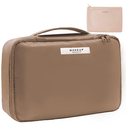Queboom Travel Makeup Bag Cosmetic Bag Toiletry Bag for Women & Men, Green