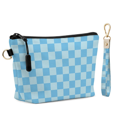 Fokongna Makeup Bag with Matching Keychain Wristlet, Floral Cosmetic Bag