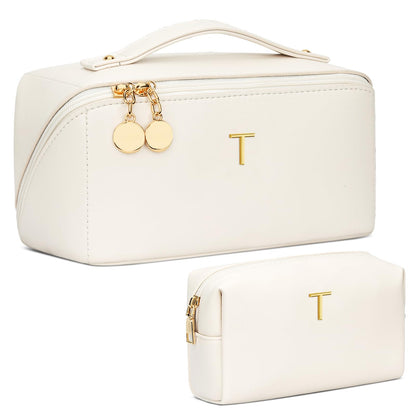 Initial Makeup Bag Personalized Gift for Women Teen Girls