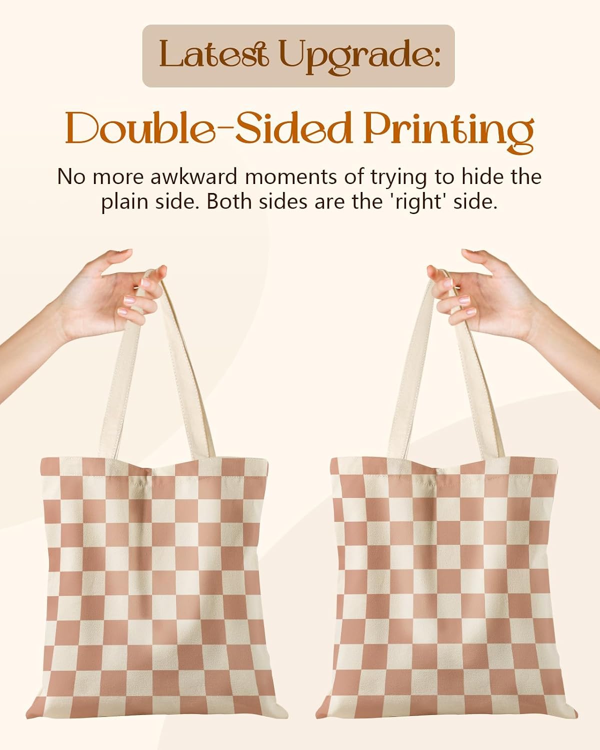 Miss Adola Canvas Tote Bag with Zipper for Women