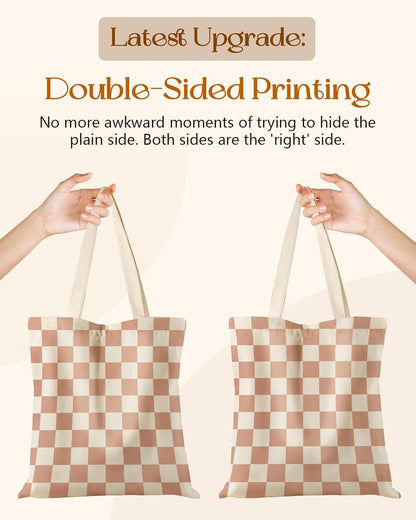 Miss Adola Canvas Tote Bag with Zipper for Women