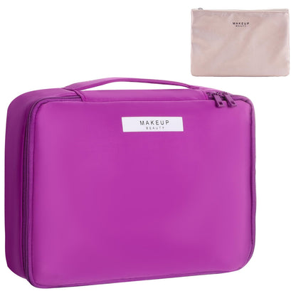 Queboom Travel Makeup Bag Cosmetic Bag Toiletry Bag for Women & Men, Green