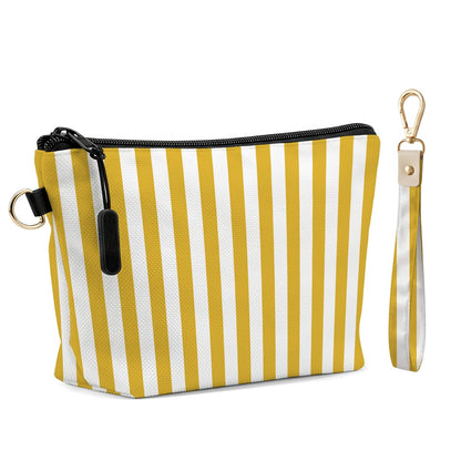 Fokongna Makeup Bag with Matching Keychain Wristlet, Floral Cosmetic Bag