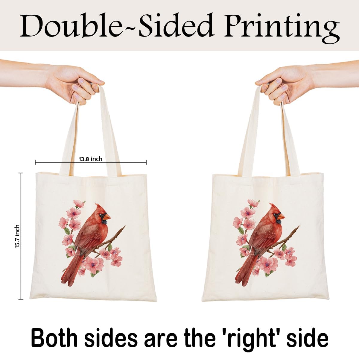 Animal Canvas Tote Bag, Cute Reusable Shoulder Bag for Shopping Travel