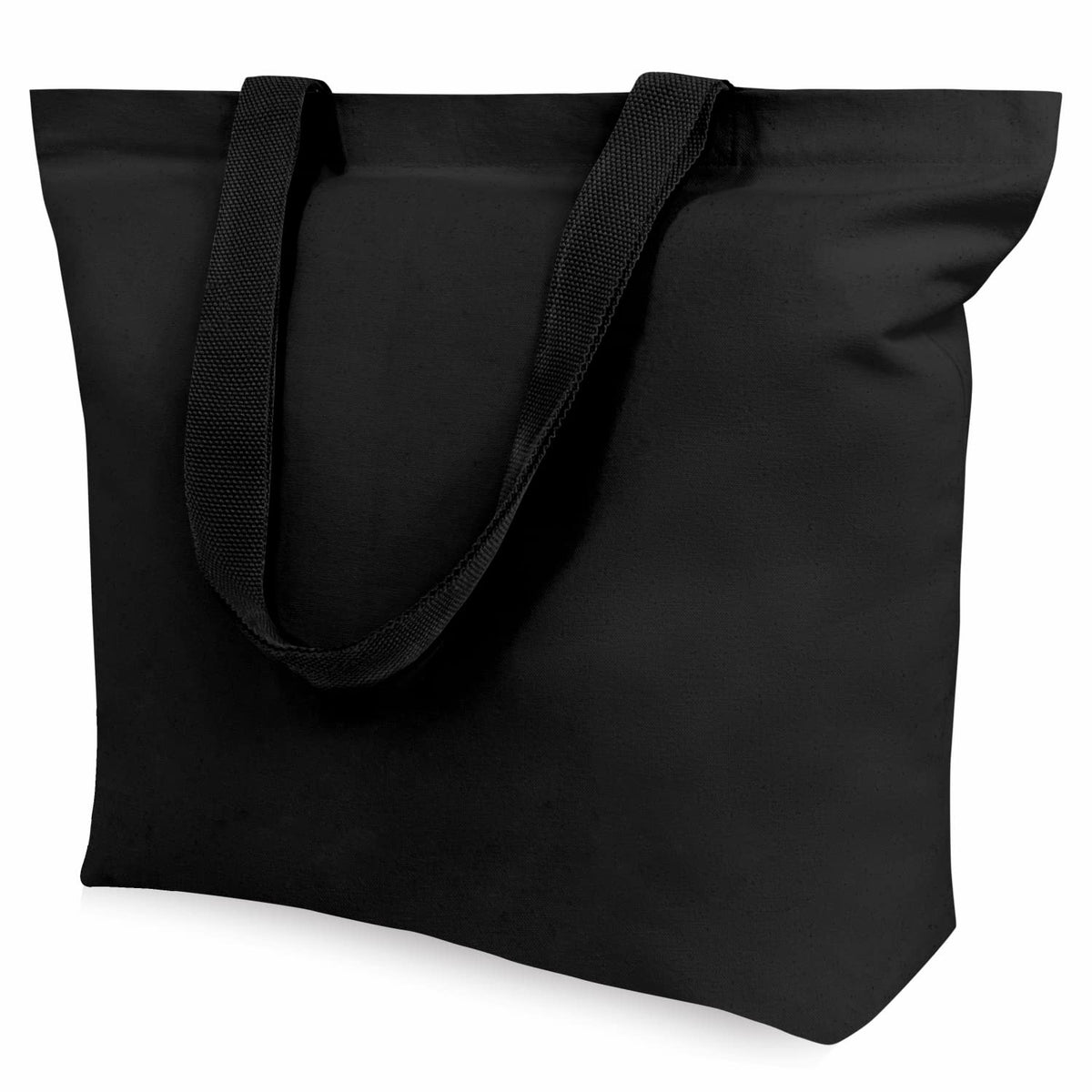 TOPDesign 2-Pack Canvas Tote Bags with Magnetic Snap, Reusable Grocery Shopping Bags, DIY Your Creative Designs