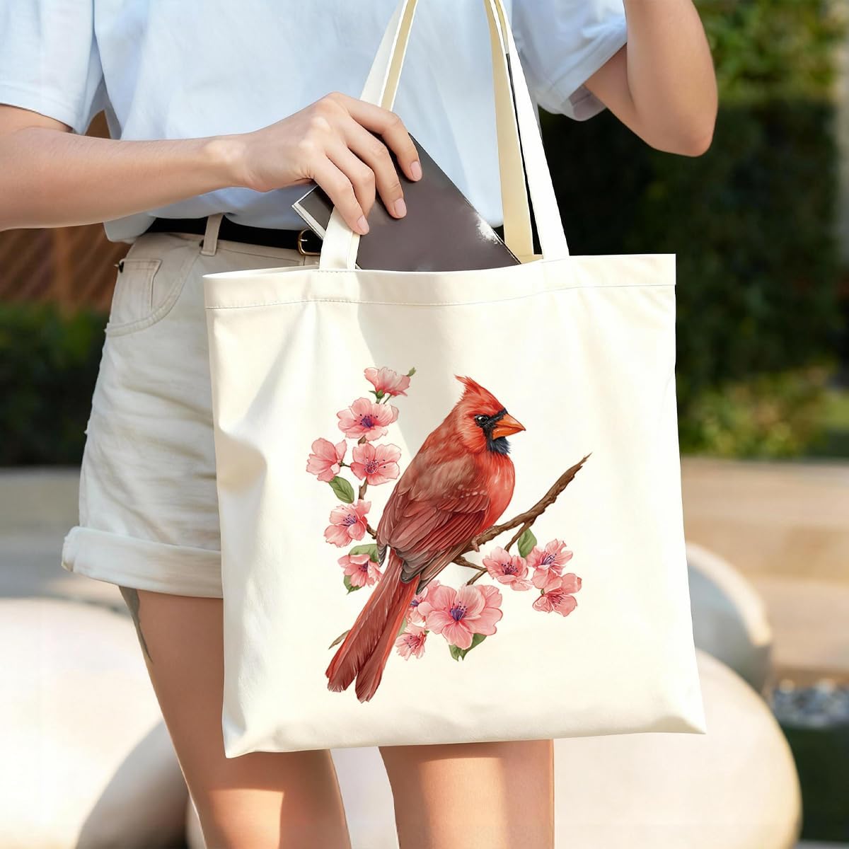 Animal Canvas Tote Bag, Cute Reusable Shoulder Bag for Shopping Travel
