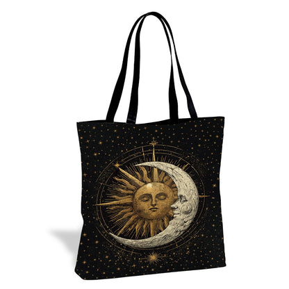 Funny Canvas Tote Bag, Reusable Shoulder Bag for Shopping Library Travel