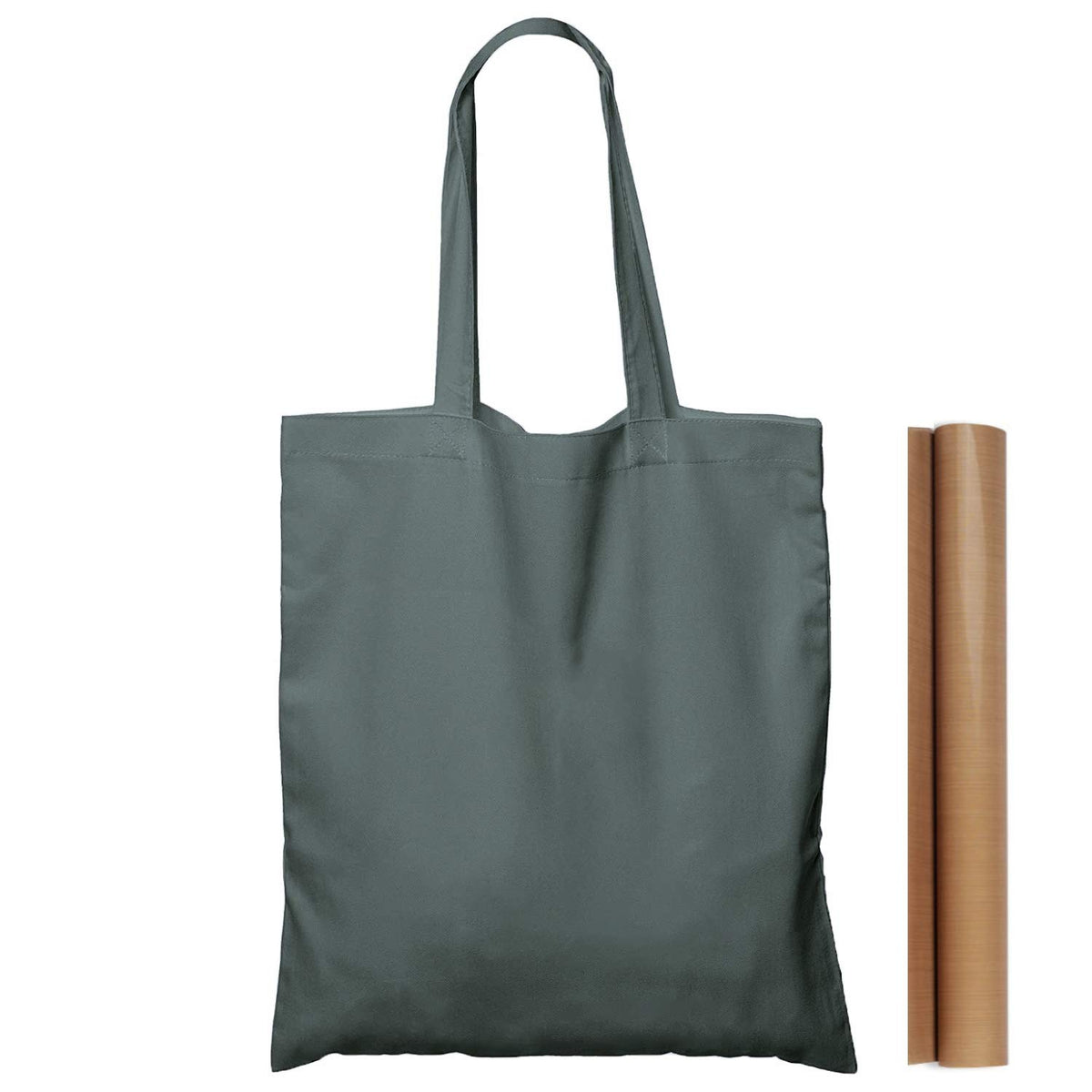 NPBAG 2 | 5 | 15 | 25 | 50 Pack 15'' X 16'' Natural Cotton Tote Bags, Lightweight Blank Bulk Cloth bags with 1pc of PTFE Teflon Sheet (2-Pack)