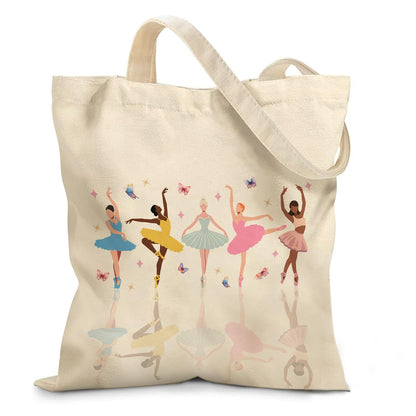Aesthetic Canvas Tote Bag for Women - with Magnetic Snap Closure & Zipper Inner Pocket Reusable Bag for Shopping