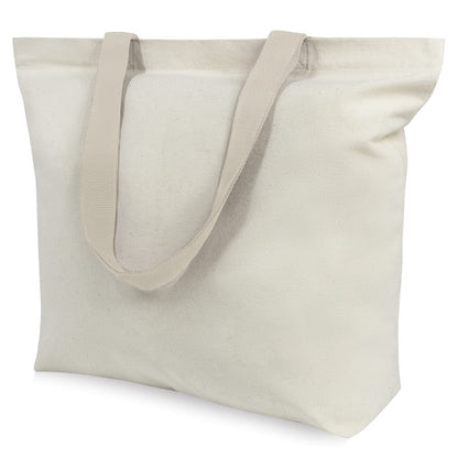 TOPDesign 2-Pack Canvas Tote Bags with Magnetic Snap, Reusable Grocery Shopping Bags, DIY Your Creative Designs