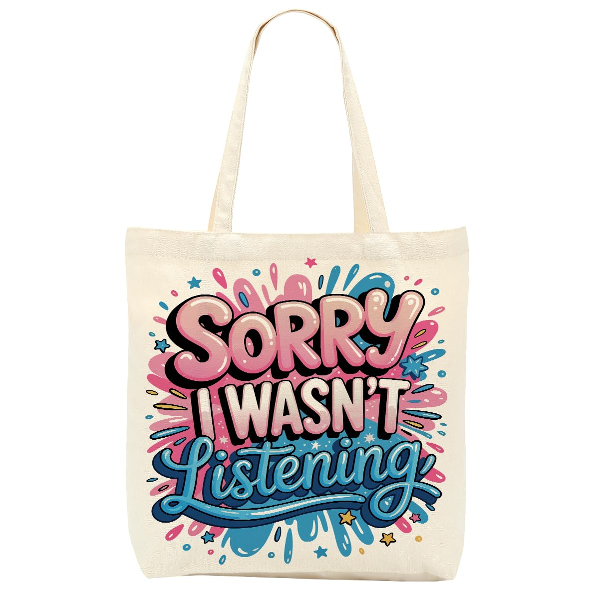 Sarcastic Canvas Tote Bag Funny Minimalist Humor Gift for Women Sister Birthday Christmas Weekender Beach Bag