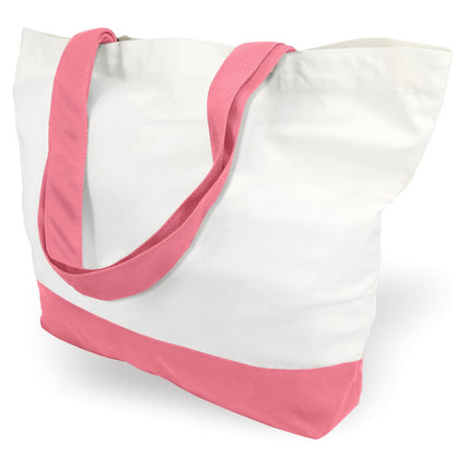 TOPDesign 3-Pack Super Strong Large 12oz Cotton Canvas Tote Bags, Reusable Grocery Shopping Cloth Bags, Fashionable Two-Tone Totes for Crafts, DIY Your Creative Designs