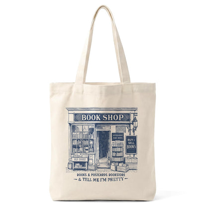 Cute Canvas Tote Bag for Women, Aesthetic Reusable Shoulder Bag, Graphic Reusable Grocery Tote Bag for Shopping, Work