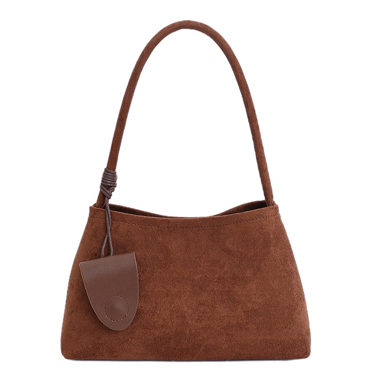 Trendy Faux Suede Top Handle Bag for Women 2025 Large Capacity Hobo Shoulder Bag Minimalist Office Commuter Tote