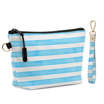 Fokongna Makeup Bag with Matching Keychain Wristlet, Floral Cosmetic Bag