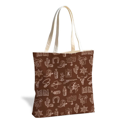 Funny Canvas Tote Bag, Reusable Shoulder Bag for Shopping Library Travel