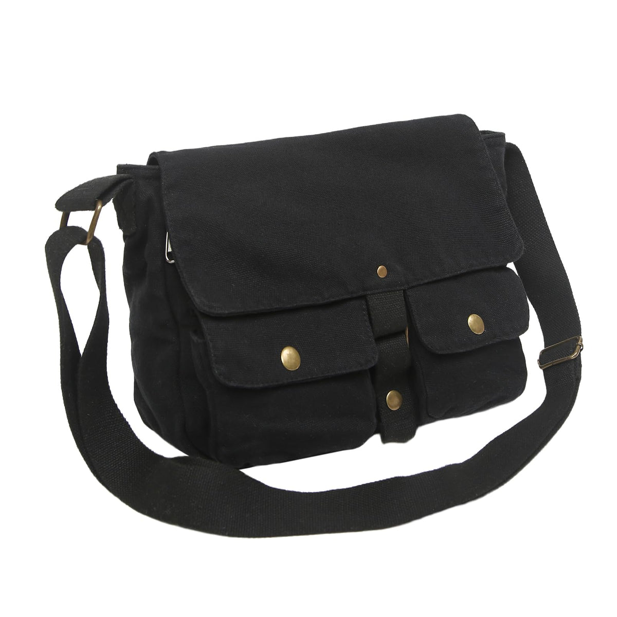 AFGWK School Vintage Canvas Messenger Bag for Men Crossbody Shoulder Bag Satchel Handbags