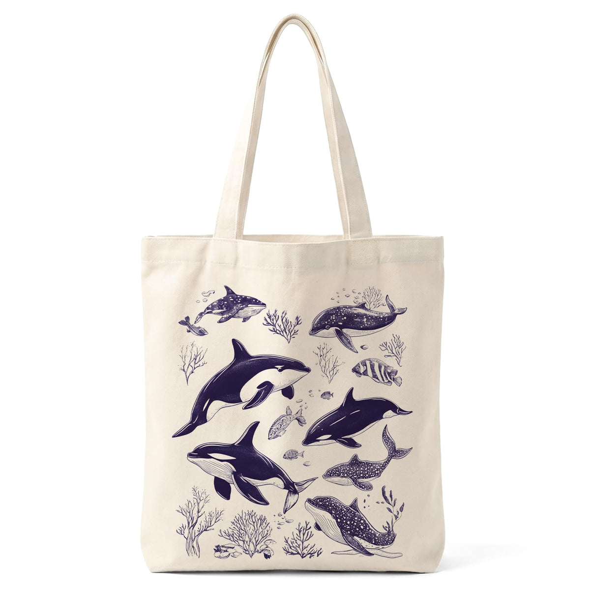 Cute Canvas Tote Bag for Women, Aesthetic Reusable Shoulder Bag, Graphic Reusable Grocery Tote Bag for Shopping, Work