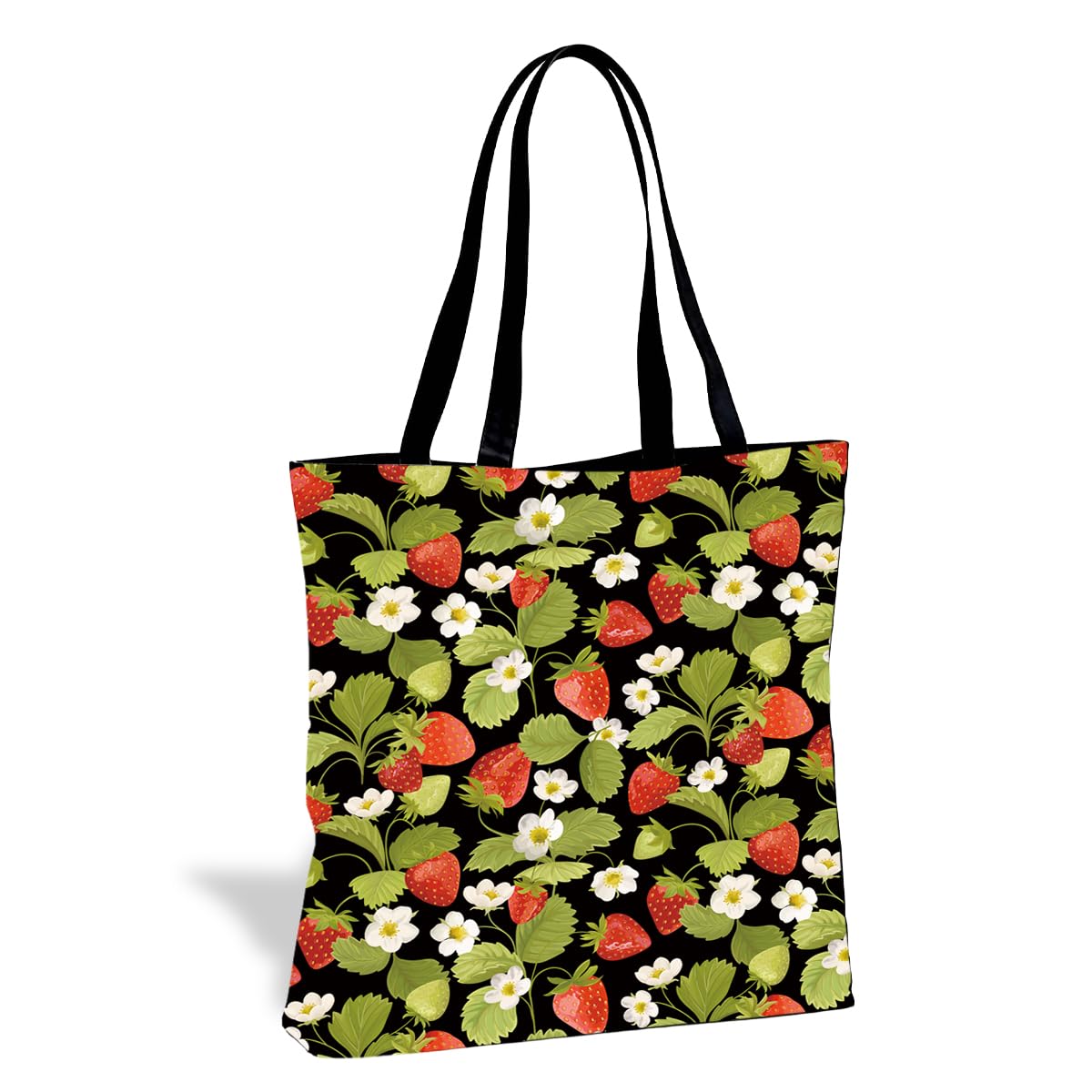 Fruit Canvas Tote Bag, Reusable Cute Shoulder Bag for Shopping Travel