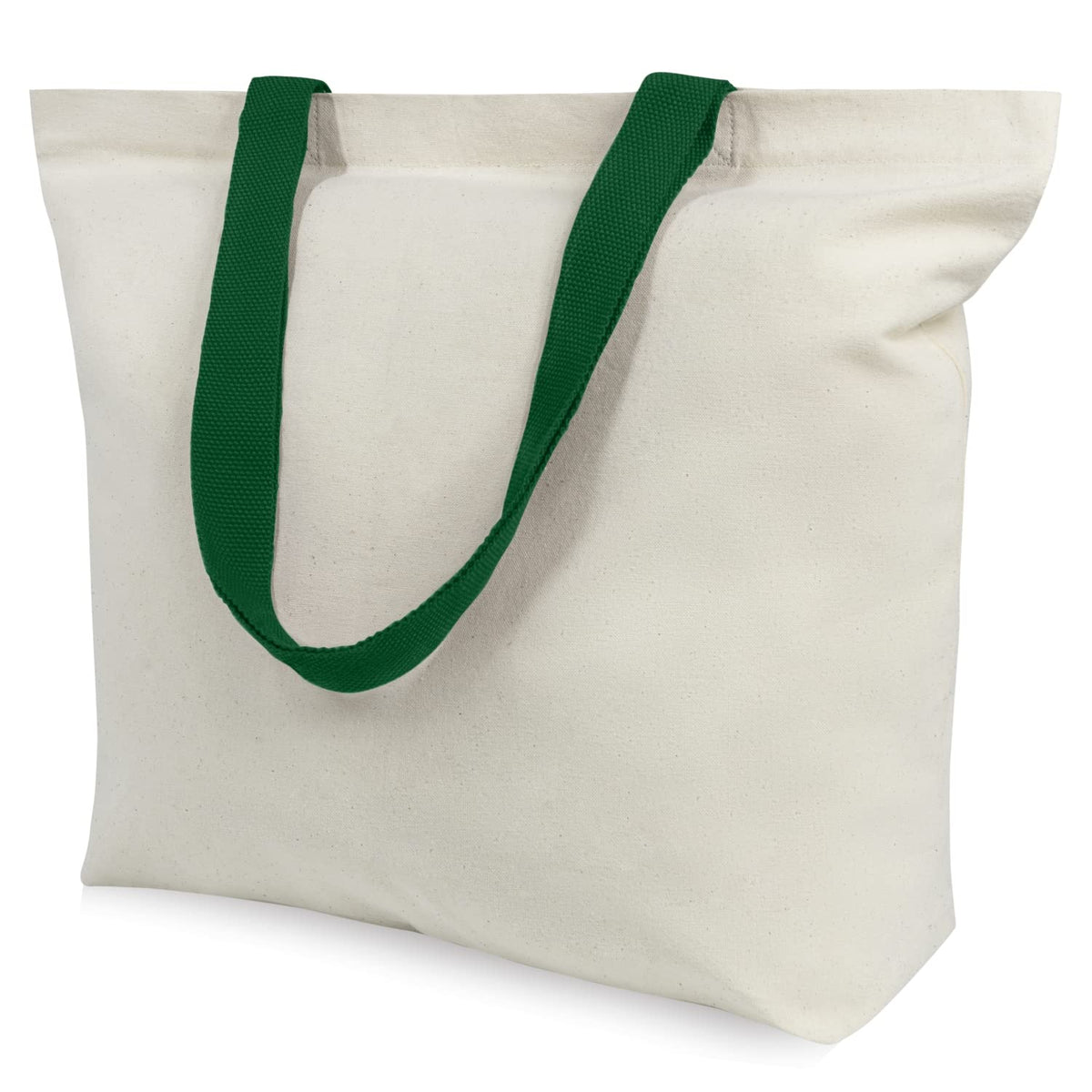 TOPDesign 2-Pack Canvas Tote Bags with Magnetic Snap, Reusable Grocery Shopping Bags, DIY Your Creative Designs