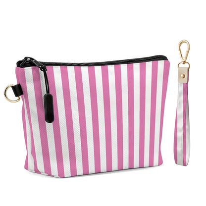 Fokongna Makeup Bag with Matching Keychain Wristlet, Floral Cosmetic Bag
