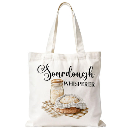 Sourdough Baking Tote Bag, Funny Bread Baker Gifts Canvas Tote Bags, Reusable Grocery Shopping Bag