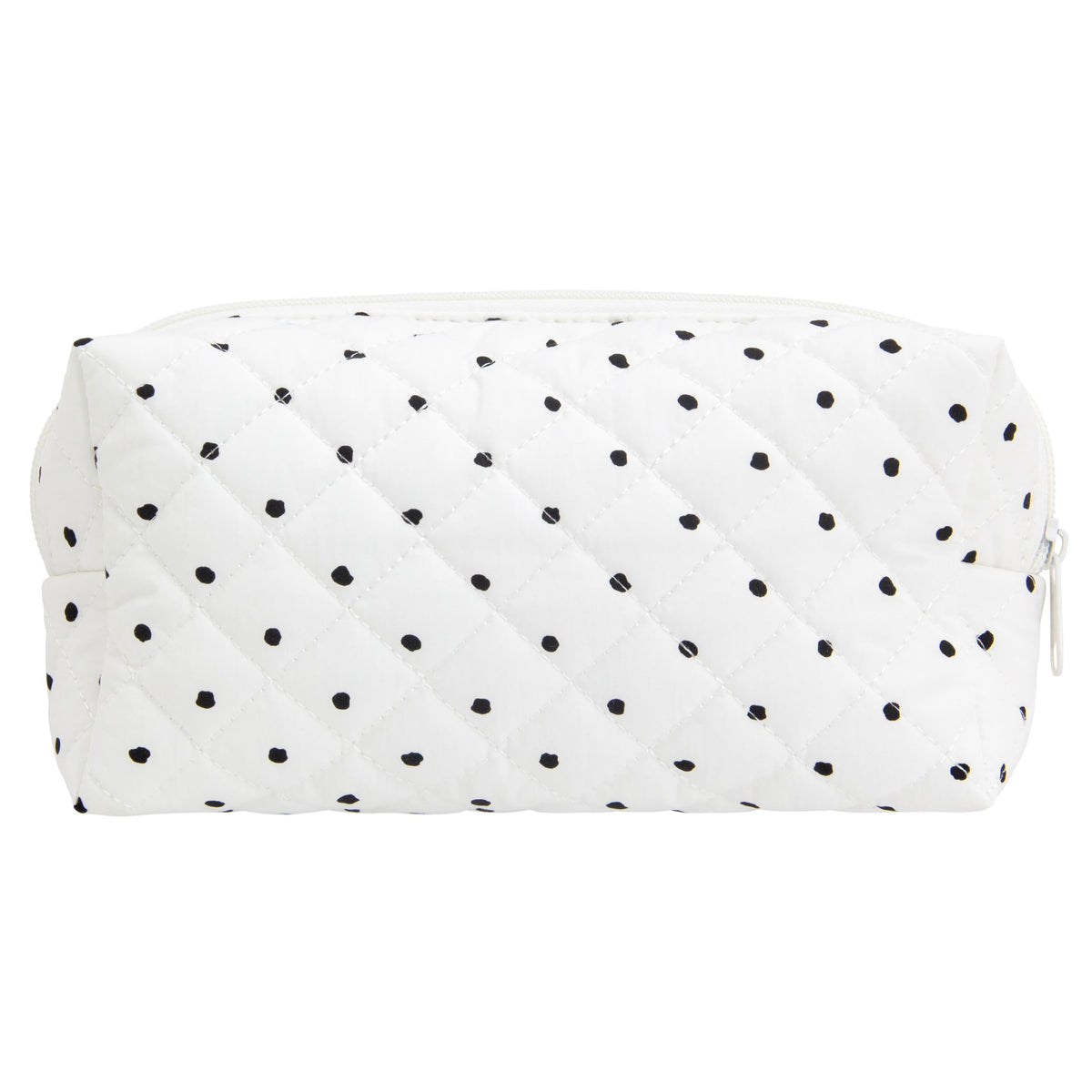 PAZIMIIK Small Quilted Makeup Bag,Zipper Cosmetic Pouch,Grey Floral