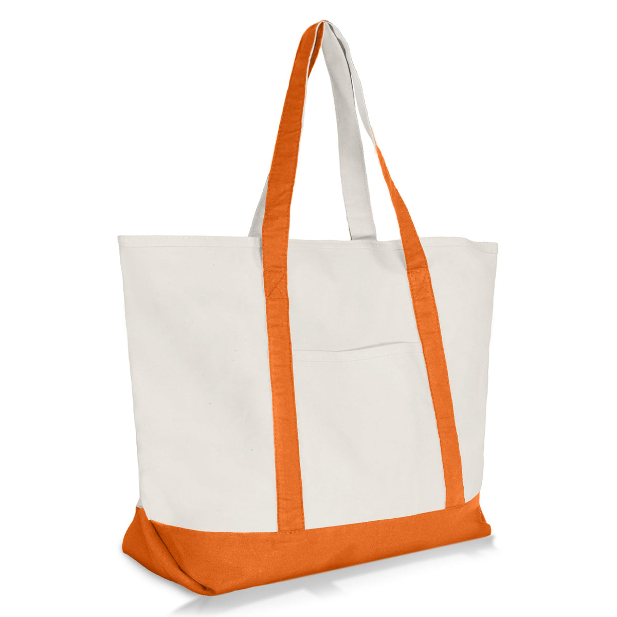 22" Heavy Duty Cotton Canvas Tote Bag (Zippered)