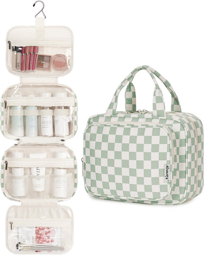 Narwey Hanging Toiletry Bag for Women, Travel Makeup Cosmetic Organizer Bag