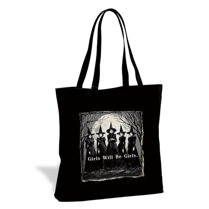 Funny Canvas Tote Bag, Reusable Shoulder Bag for Shopping Library Travel