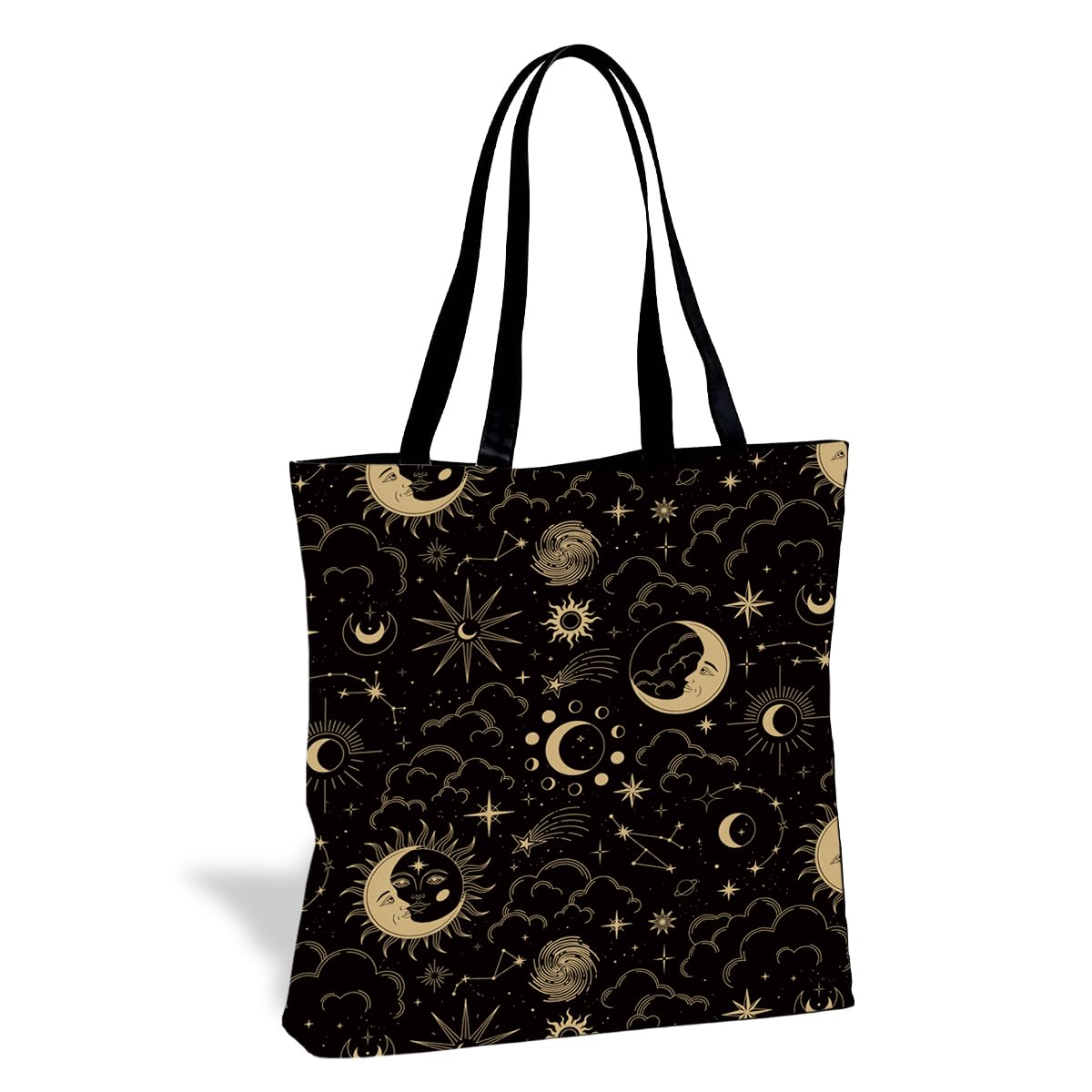 Funny Canvas Tote Bag, Reusable Shoulder Bag for Shopping Library Travel