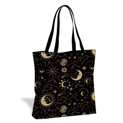 Funny Canvas Tote Bag, Reusable Shoulder Bag for Shopping Library Travel