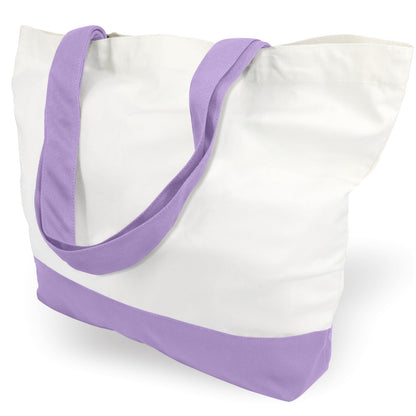 TOPDesign 3-Pack Super Strong Large 12oz Cotton Canvas Tote Bags, Reusable Grocery Shopping Cloth Bags, Fashionable Two-Tone Totes for Crafts, DIY Your Creative Designs