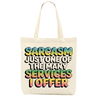 Sarcastic Canvas Tote Bag Funny Minimalist Humor Gift for Women Sister Birthday Christmas Weekender Beach Bag