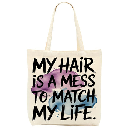 Sarcastic Canvas Tote Bag Funny Minimalist Humor Gift for Women Sister Birthday Christmas Weekender Beach Bag