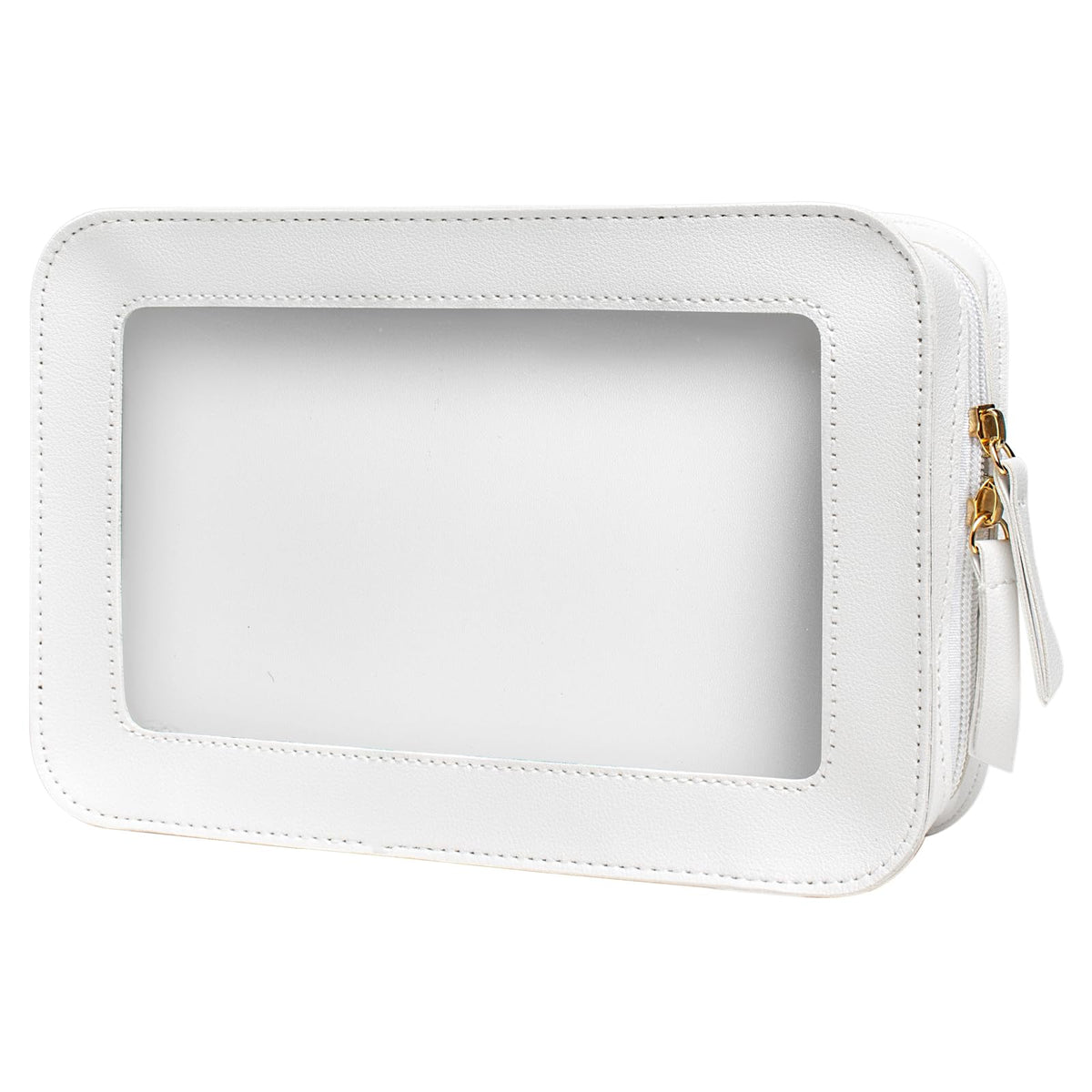 LETGO Clear Makeup Bags, TSA Approved Toiletry Bag with Zipper,Transaparent Beach Makeup Organizer Bag for Beach Travel Essentials,Clear Cosmetic Bags for Women Men(O-Beige)