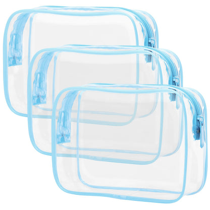 PACKISM TSA Approved Toiletry Bag - Clear Makeup Bag for Travel, Rose Pink
