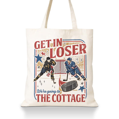 Funny Graphic Canvas Tote Bag, Reusable Dark Humor Shoulder Bag