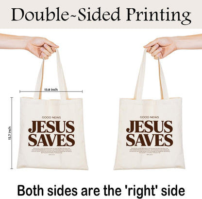 Christian Canvas Tote Bag for Women, Inspirational Faith Shoulder Bag