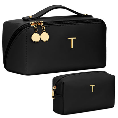 Initial Makeup Bag Personalized Gift for Women Teen Girls